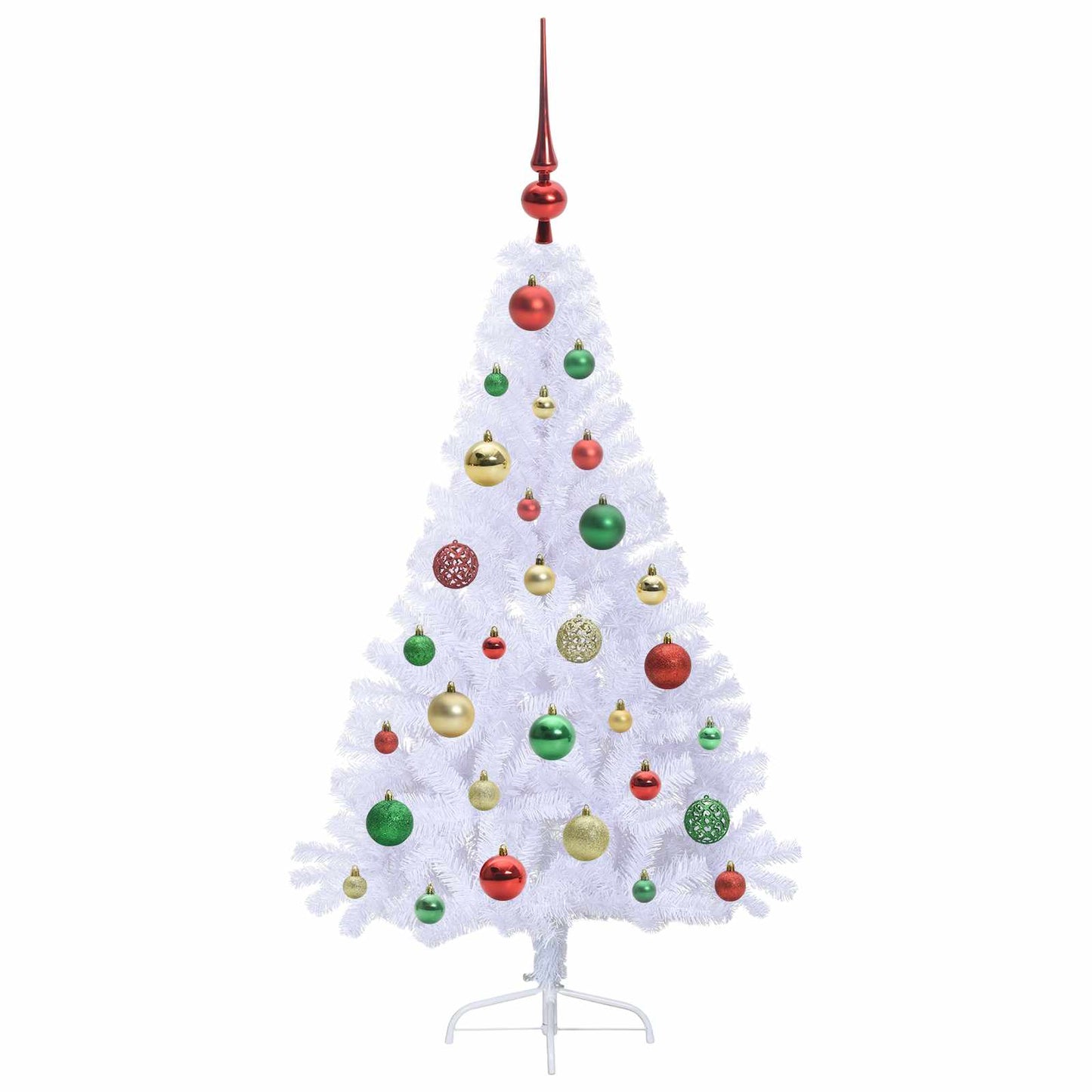 Kunstkerstboom met 150 LED Wit 120 cm PVC en staal