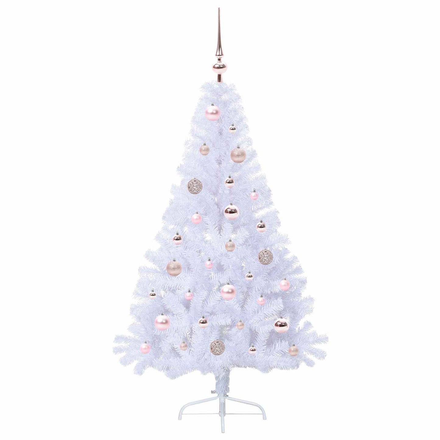 Kunstkerstboom met 150 LED Wit 150 cm PVC en staal