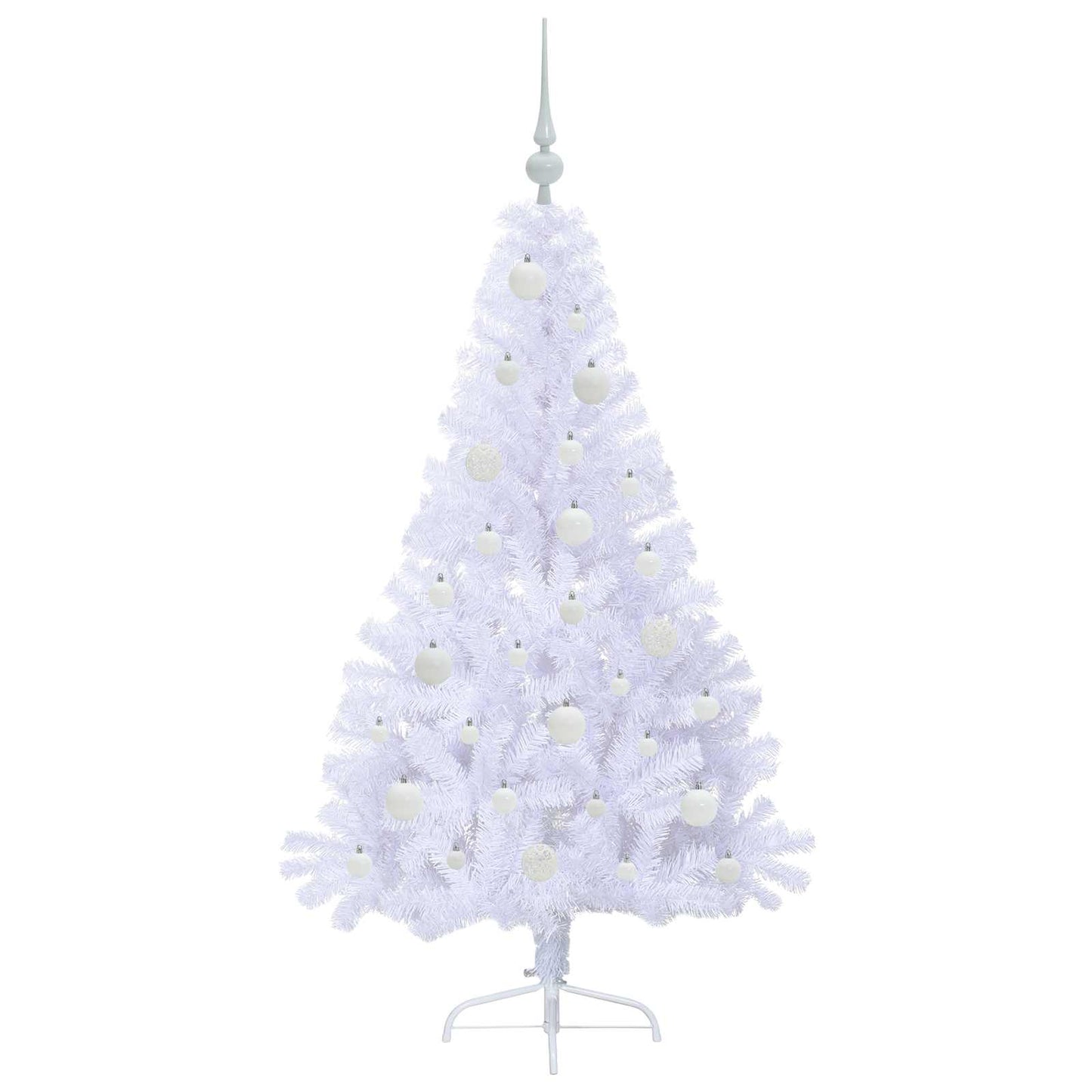 Kunstkerstboom met 150 LED Wit 150 cm PVC en staal