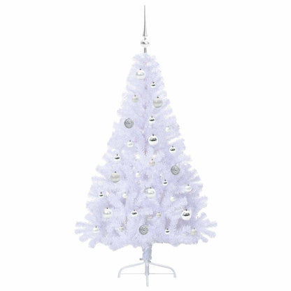 Kunstkerstboom met 150 LED Wit 150 cm PVC en staal
