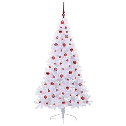 Kunstkerstboom met 300 LED Wit 180 cm PVC en staal