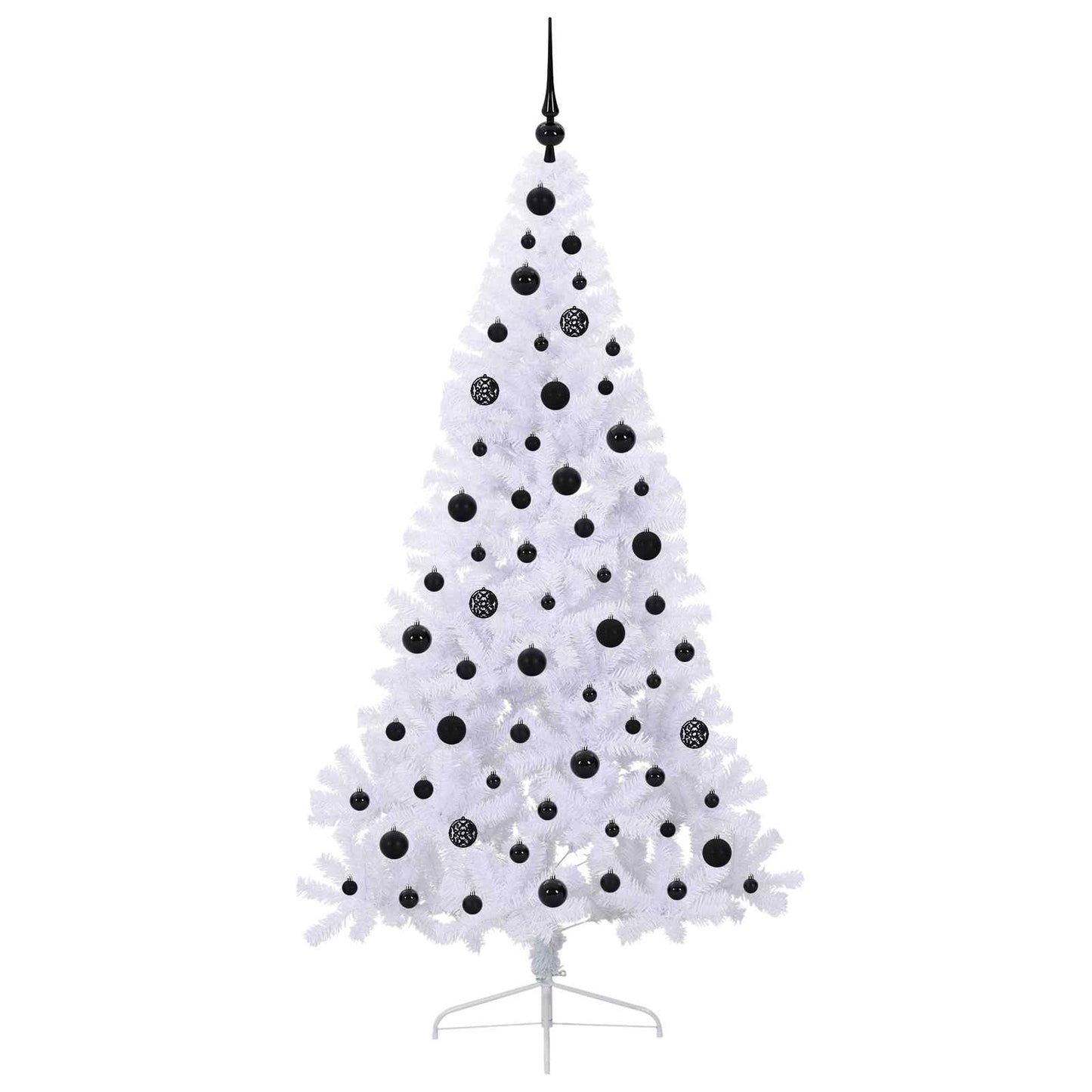 Kunstkerstboom met 300 LED Wit 180 cm PVC en staal