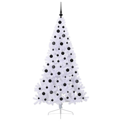 Kunstkerstboom met 300 LED Wit 180 cm PVC en staal