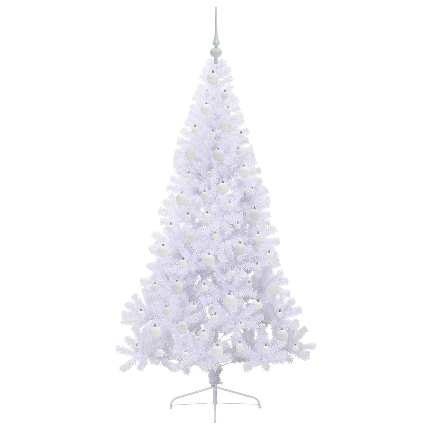 Kunstkerstboom met 300 LED Wit 180 cm PVC en staal