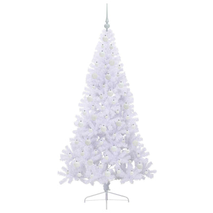 Kunstkerstboom met 300 LED Wit 180 cm PVC en staal