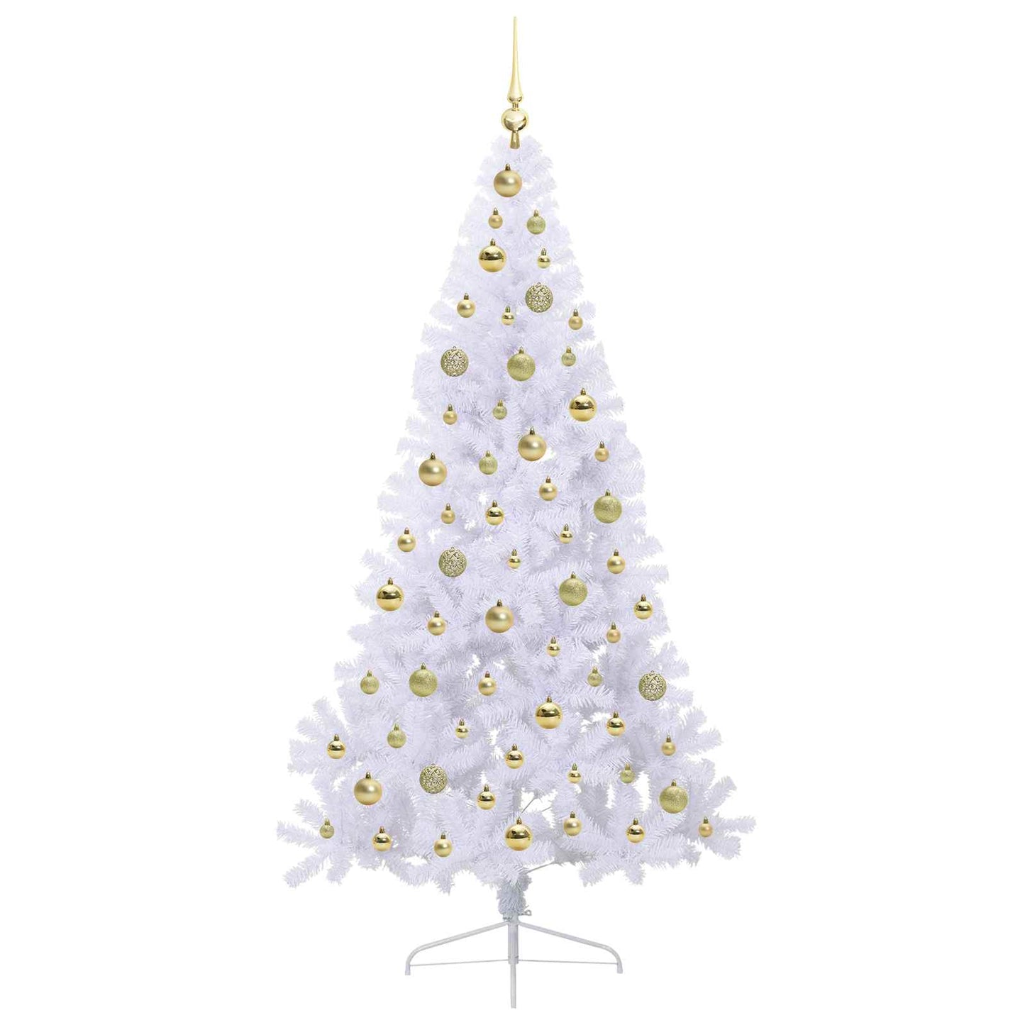 Kunstkerstboom met 300 LED Wit 180 cm PVC en staal