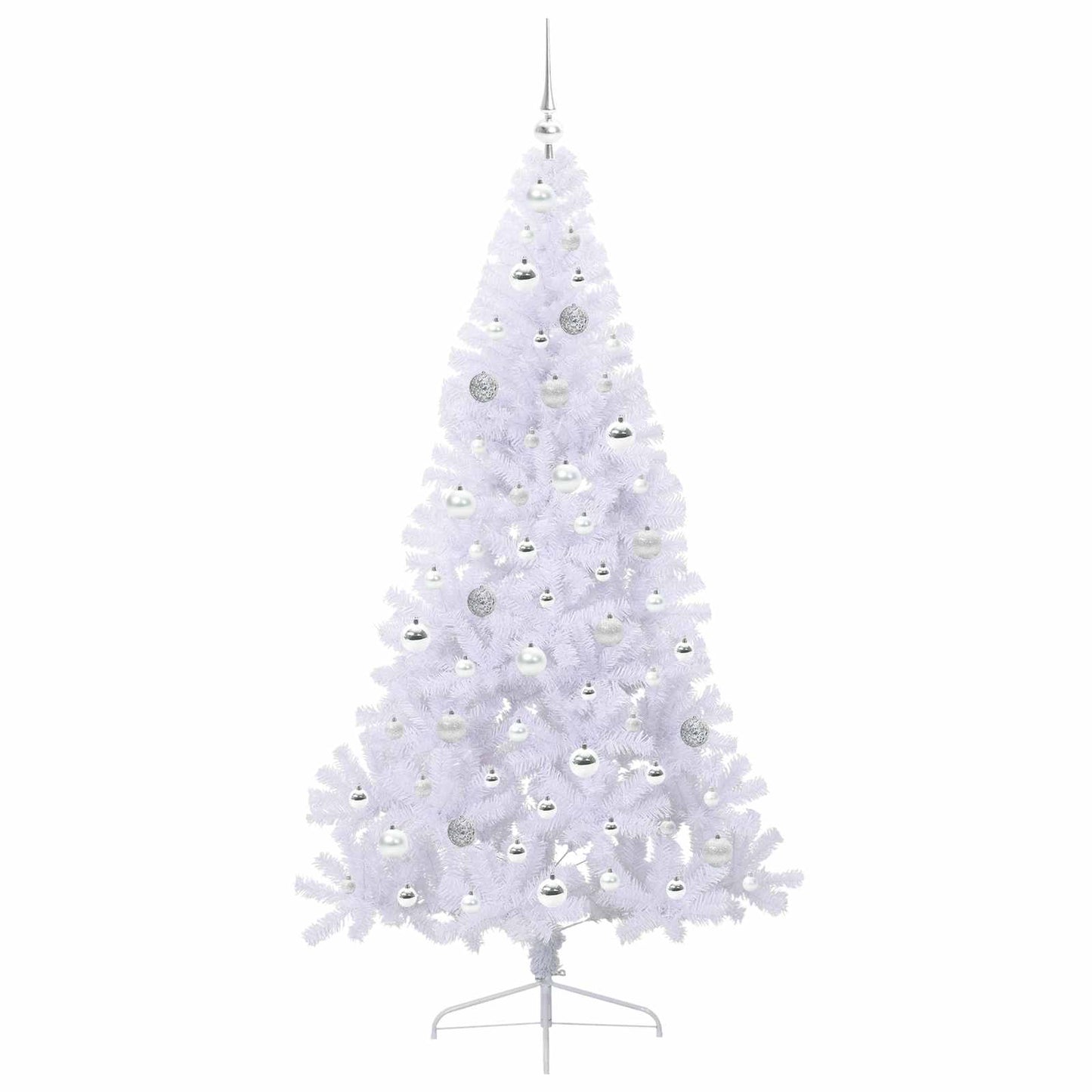 Kunstkerstboom met 300 LED Wit 180 cm PVC en staal