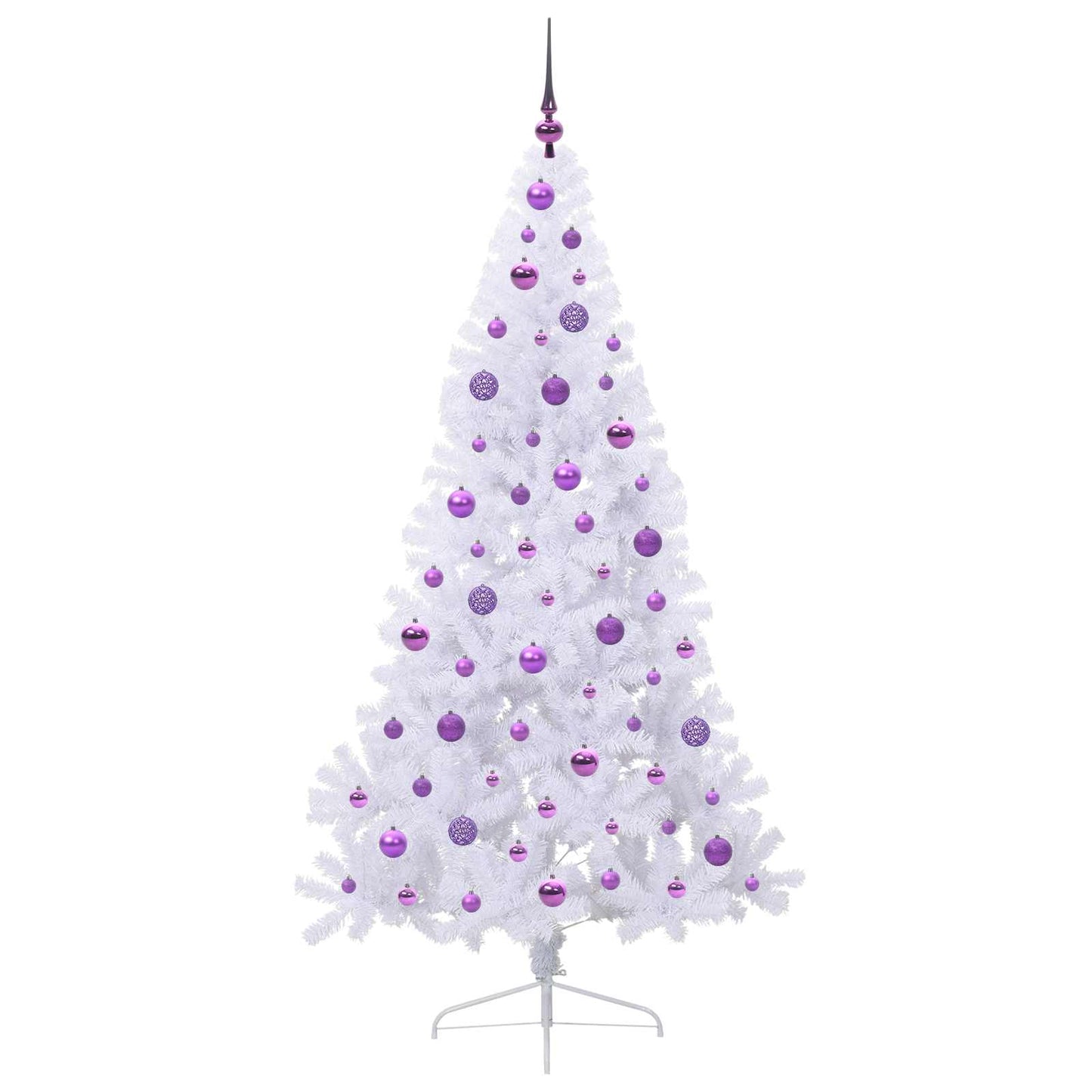 Kunstkerstboom met 300 LED Wit 180 cm PVC en staal