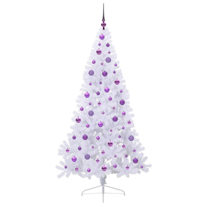 Kunstkerstboom met 300 LED Wit 180 cm PVC en staal
