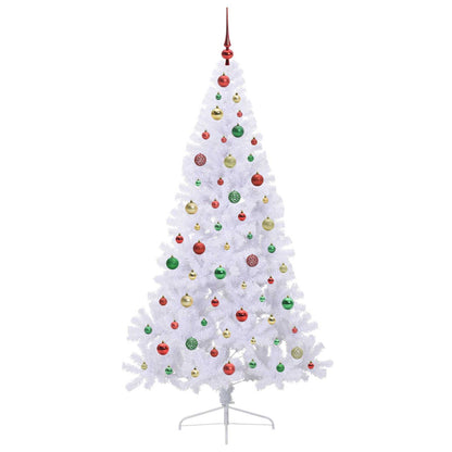 Kunstkerstboom met 300 LED Wit 180 cm PVC en staal