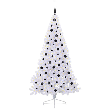Kunstkerstboom met 300 LED Wit 210 cm PVC en staal