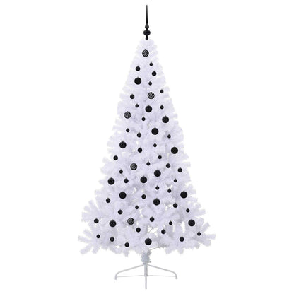 Kunstkerstboom met 300 LED Wit 210 cm PVC en staal
