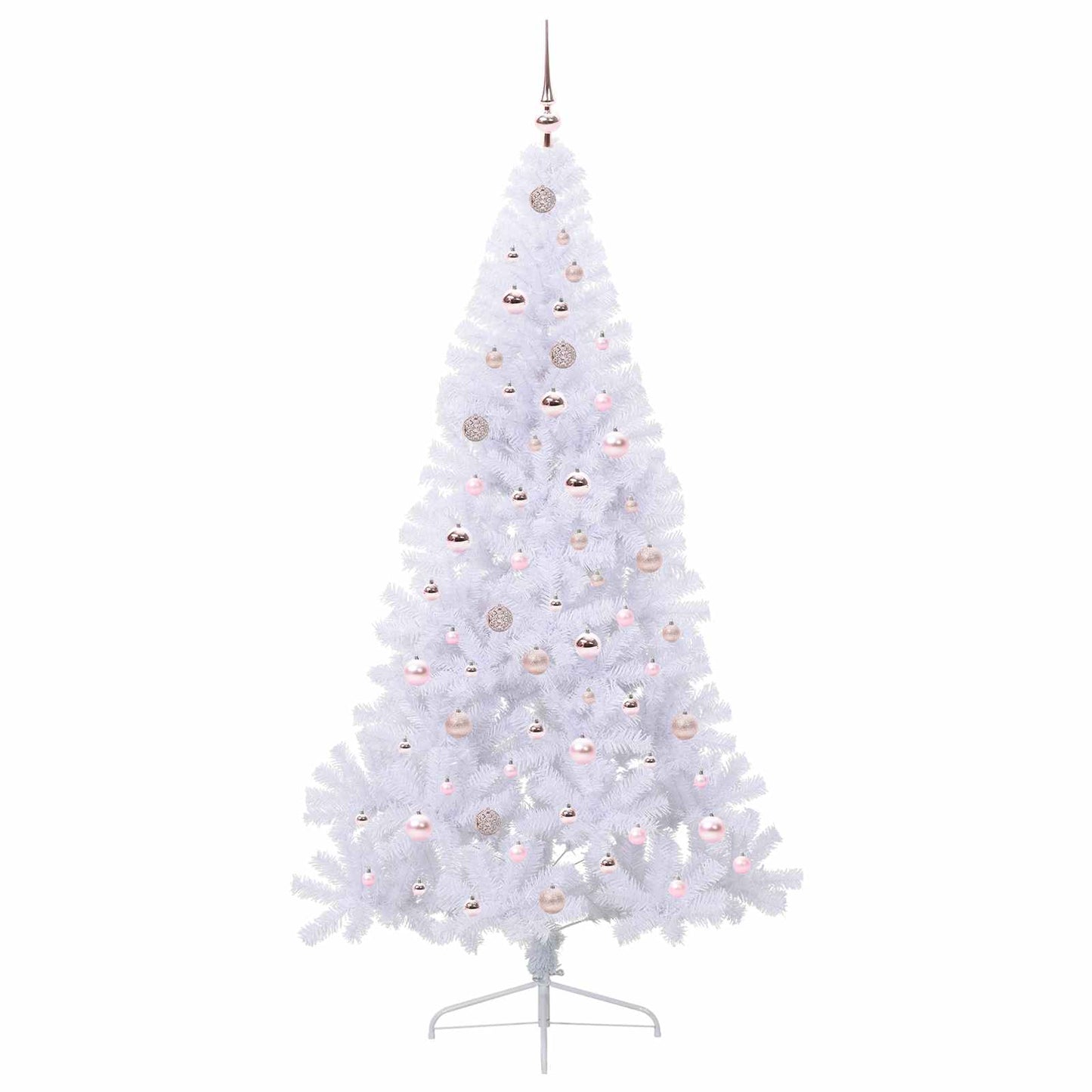 Kunstkerstboom met 300 LED Wit 210 cm PVC en staal