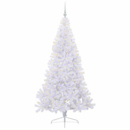 Kunstkerstboom met 300 LED Wit 210 cm PVC en staal