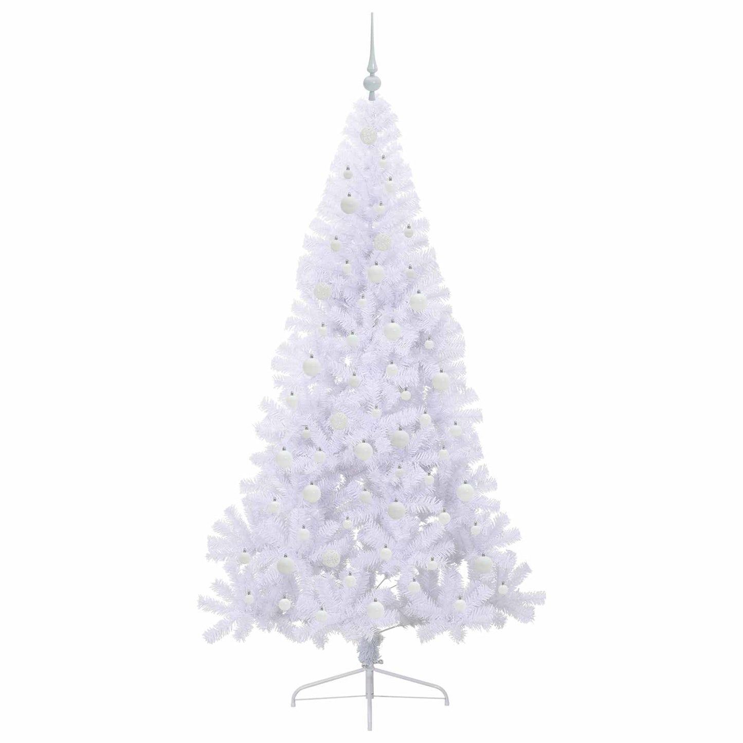 Kunstkerstboom met 300 LED Wit 210 cm PVC en staal