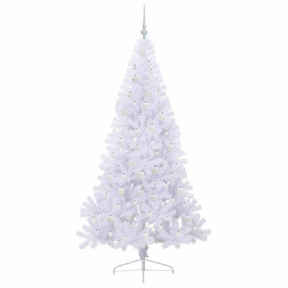 Kunstkerstboom met 300 LED Wit 210 cm PVC en staal