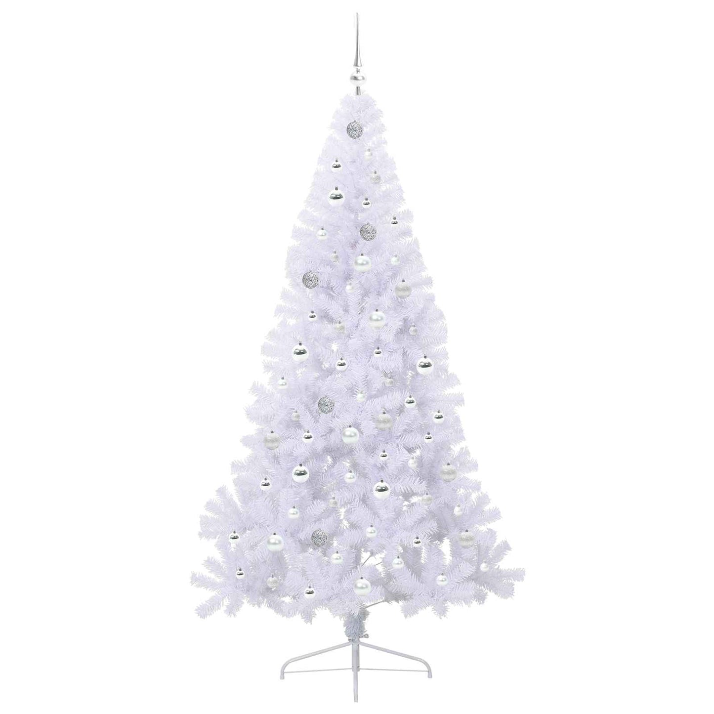Kunstkerstboom met 300 LED Wit 210 cm PVC en staal