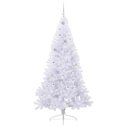 Kunstkerstboom met 300 LED Wit 210 cm PVC en staal
