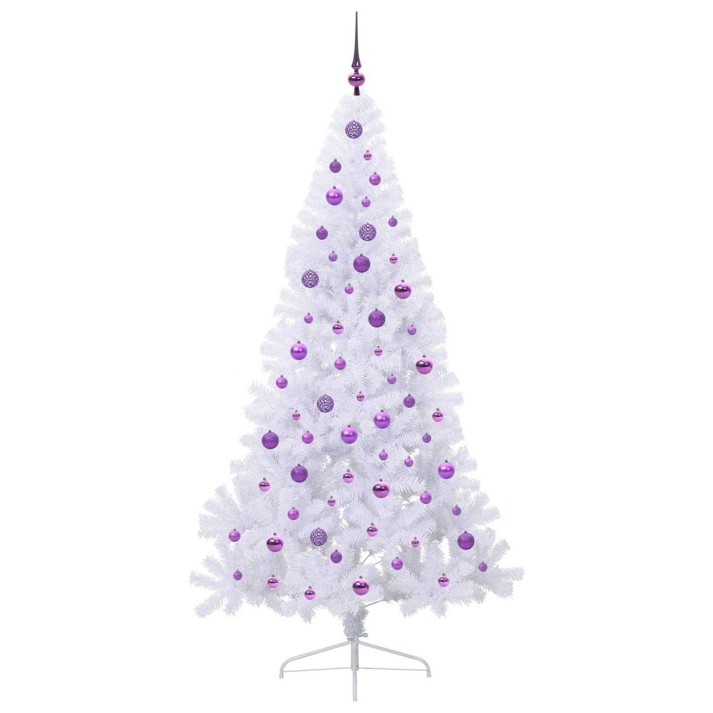 Kunstkerstboom met 300 LED Wit 210 cm PVC en staal