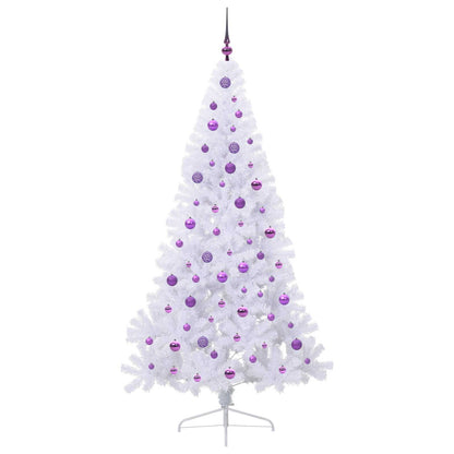 Kunstkerstboom met 300 LED Wit 210 cm PVC en staal
