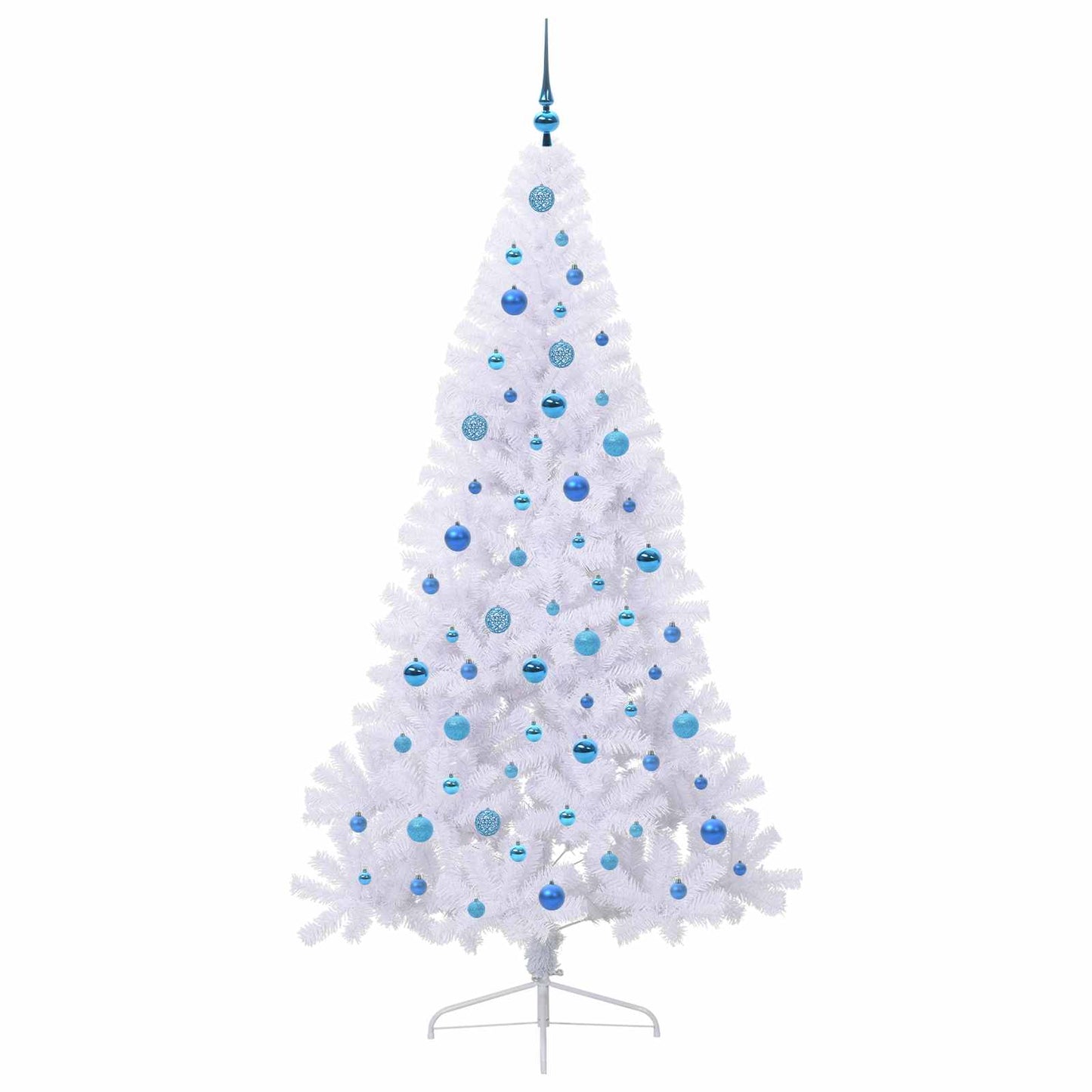 Kunstkerstboom met 300 LED Wit 210 cm PVC en staal