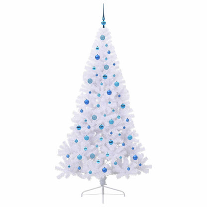 Kunstkerstboom met 300 LED Wit 210 cm PVC en staal