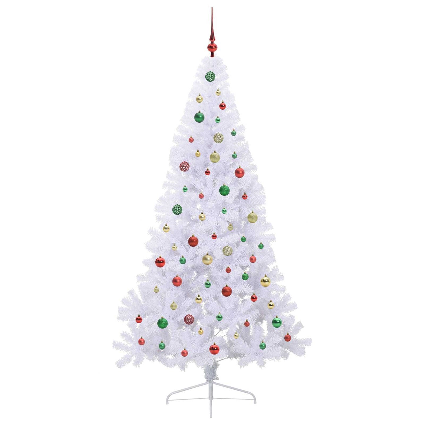 Kunstkerstboom met 300 LED Wit 210 cm PVC en staal