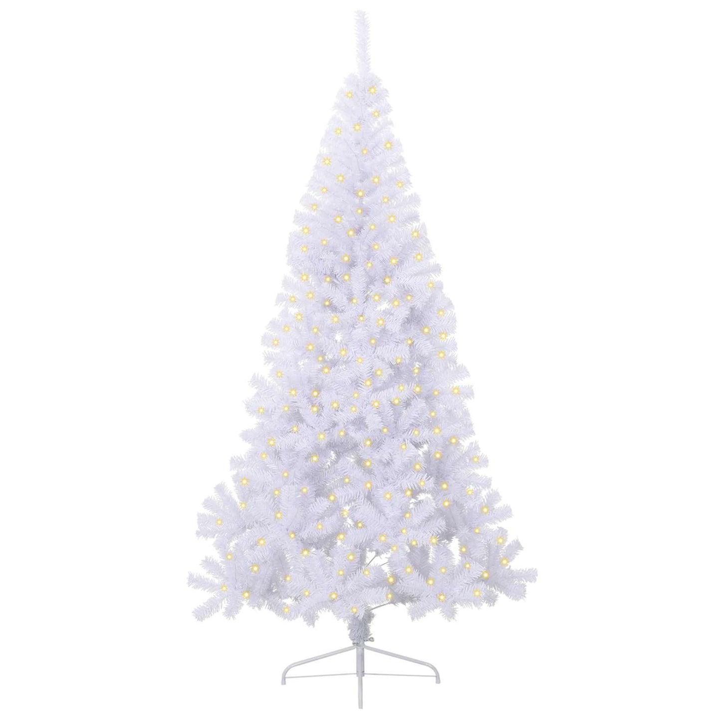 Kunstkerstboom met 300 LED Wit 240 cm PVC en staal