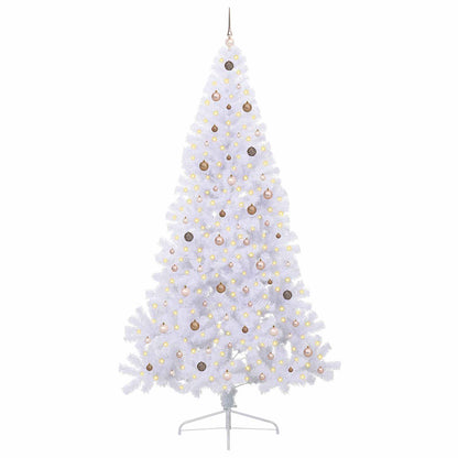 Kunstkerstboom met 300 LED Wit 240 cm PVC en staal