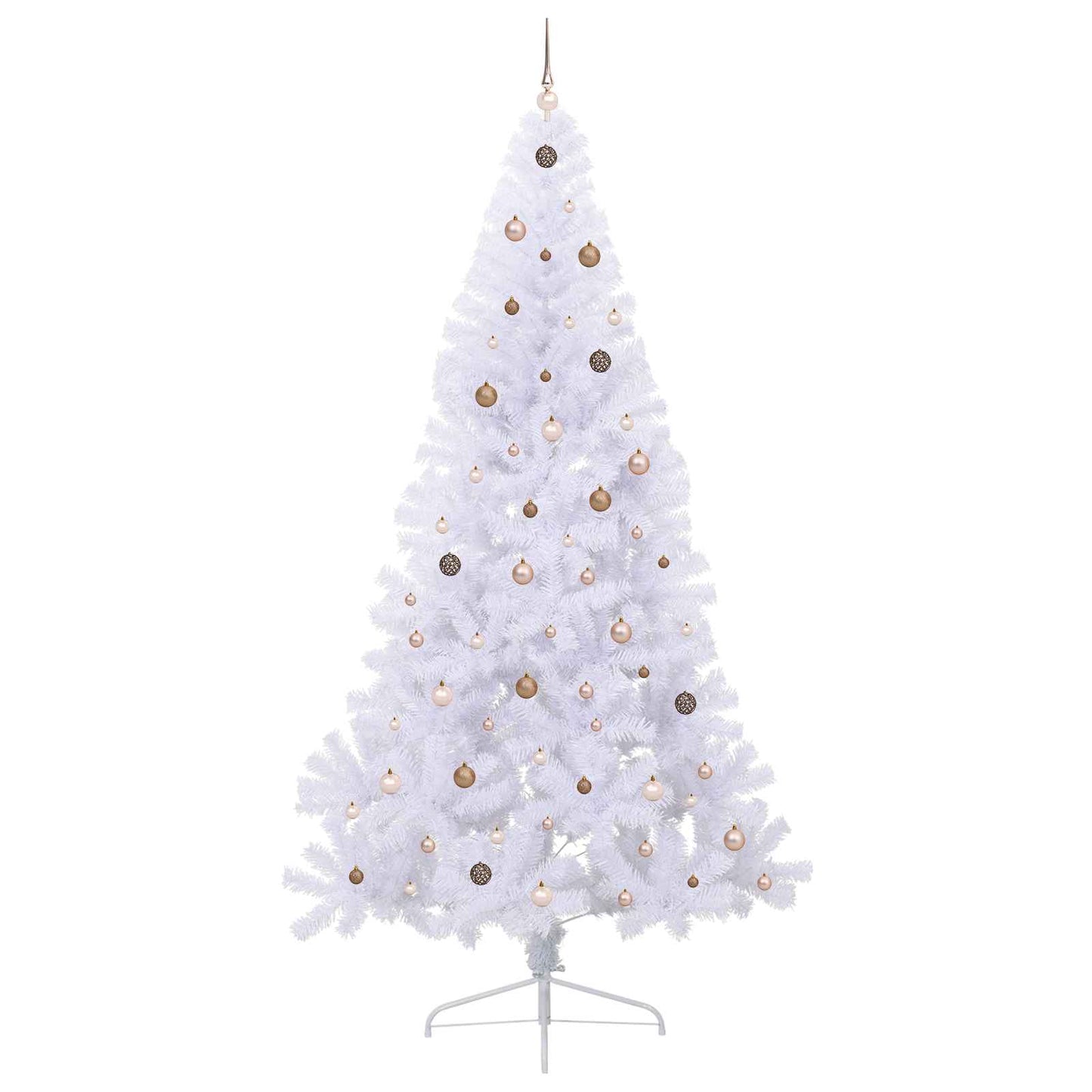 Kunstkerstboom met 300 LED Wit 240 cm PVC en staal