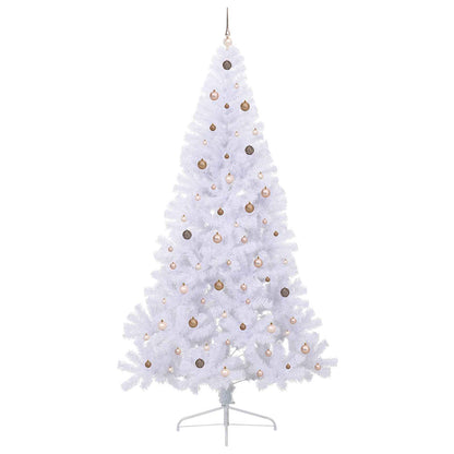 Kunstkerstboom met 300 LED Wit 240 cm PVC en staal