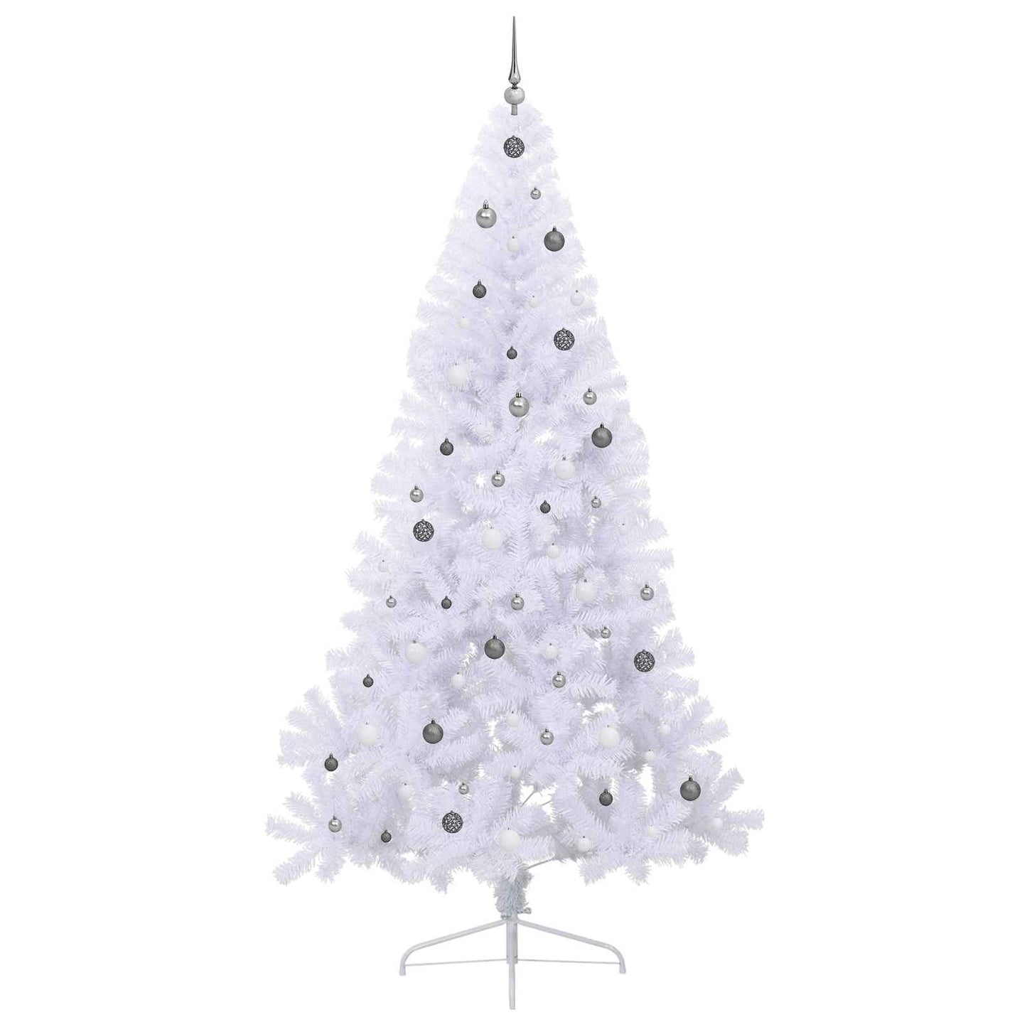 Kunstkerstboom met 300 LED Wit 240 cm PVC en staal