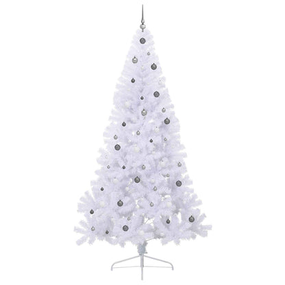 Kunstkerstboom met 300 LED Wit 240 cm PVC en staal