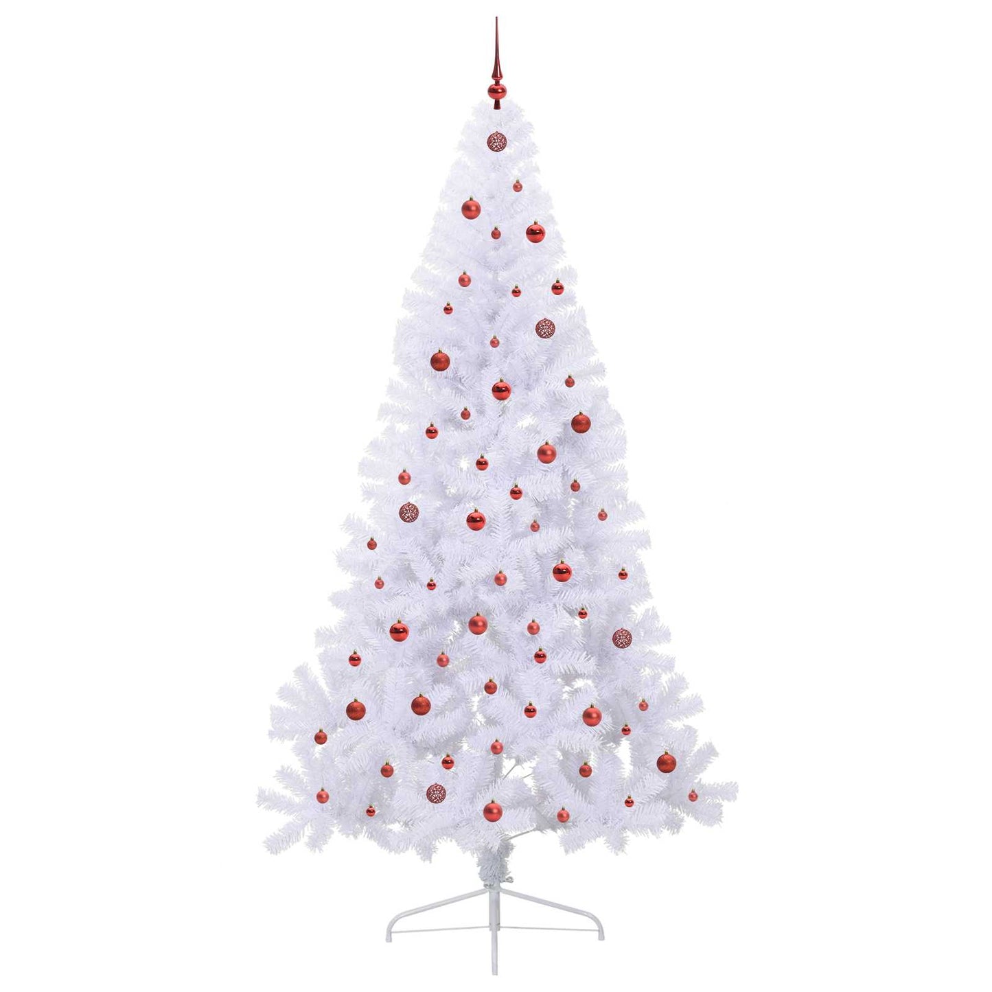 Kunstkerstboom met 300 LED Wit 240 cm PVC en staal