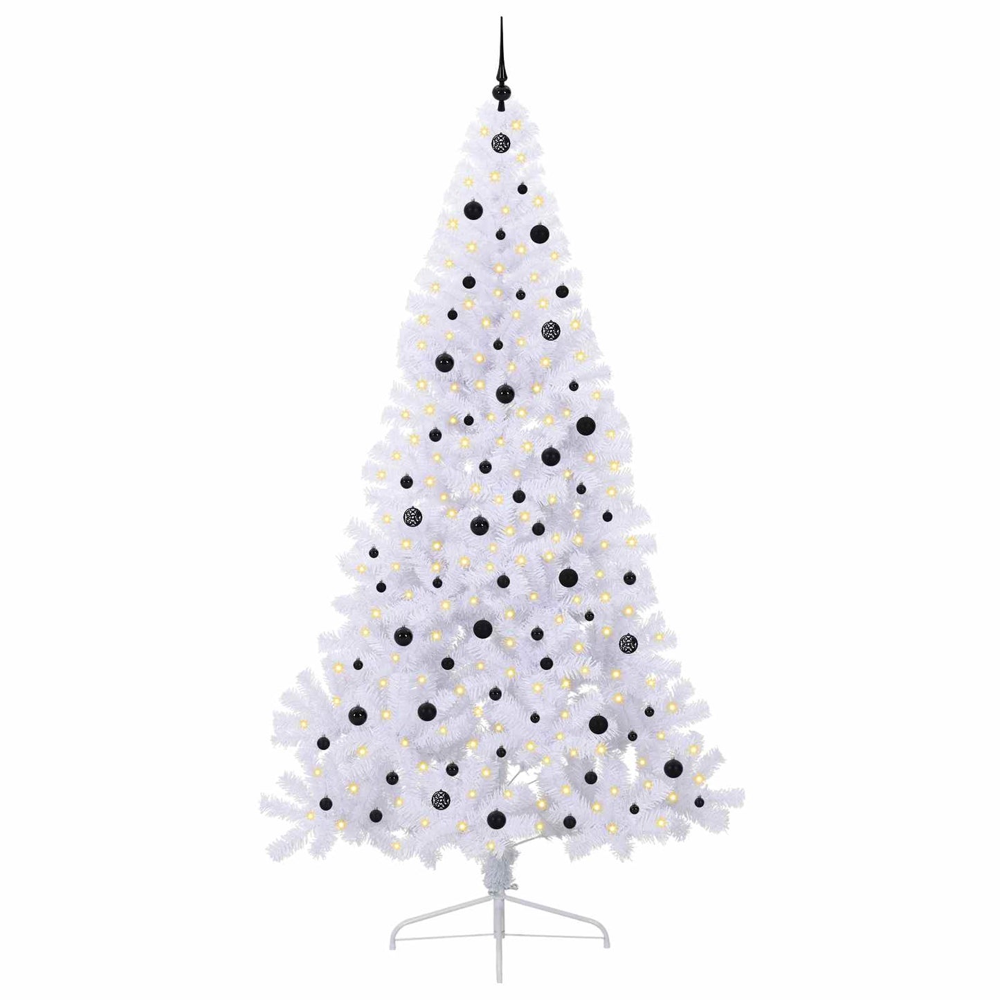 Kunstkerstboom met 300 LED Wit 240 cm PVC en staal