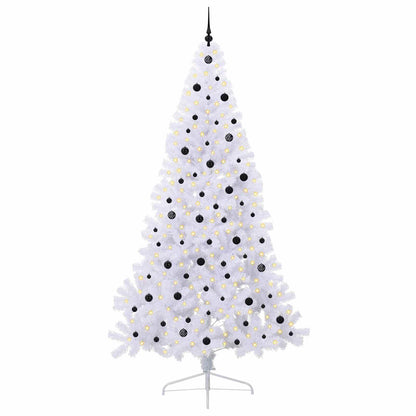 Kunstkerstboom met 300 LED Wit 240 cm PVC en staal