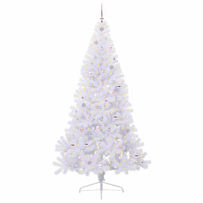 Kunstkerstboom met 300 LED Wit 240 cm PVC en staal
