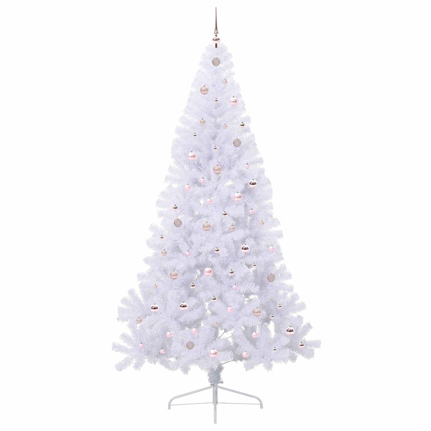 Kunstkerstboom met 300 LED Wit 240 cm PVC en staal