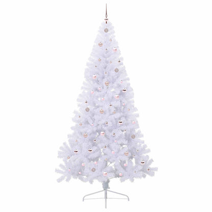 Kunstkerstboom met 300 LED Wit 240 cm PVC en staal
