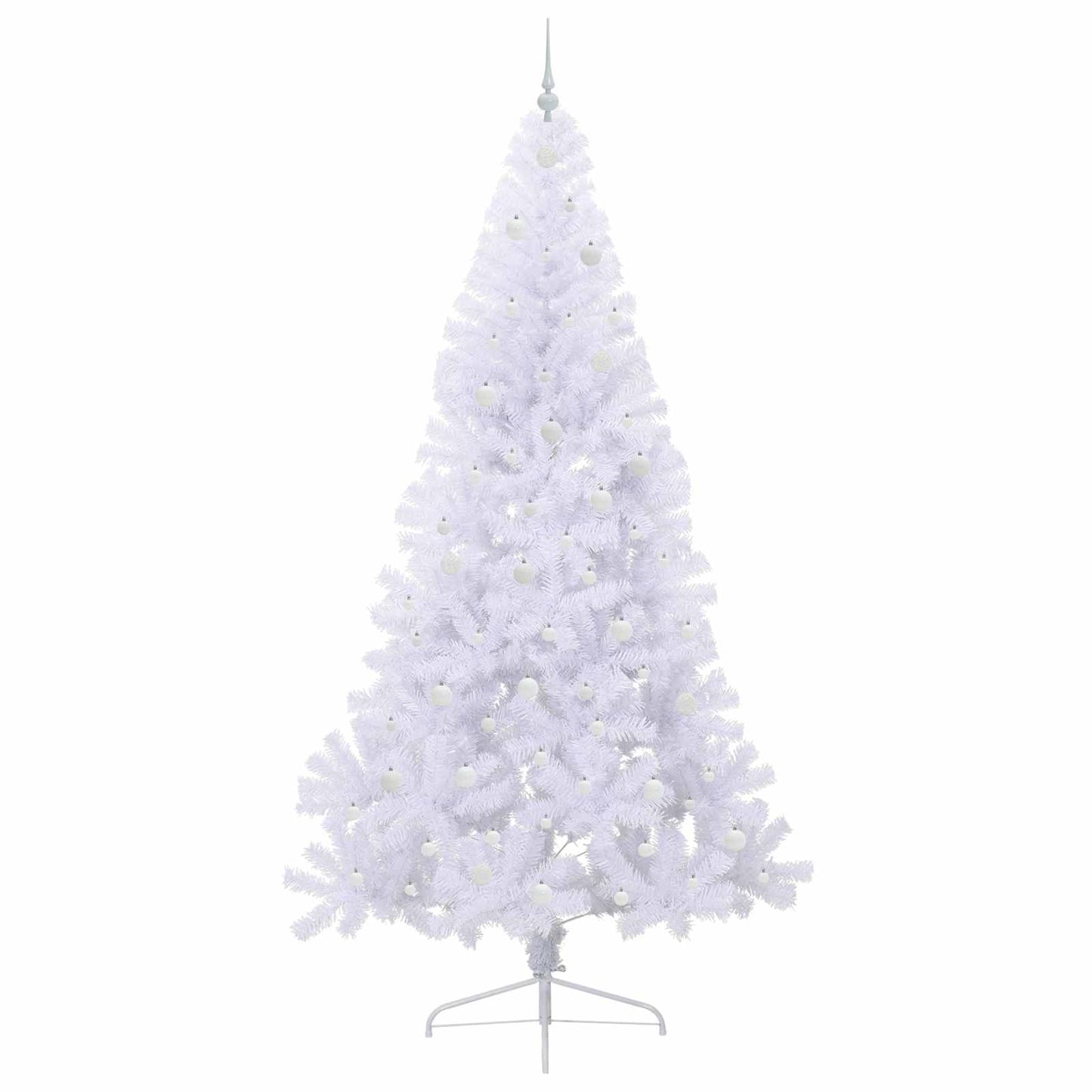 Kunstkerstboom met 300 LED Wit 240 cm PVC en staal