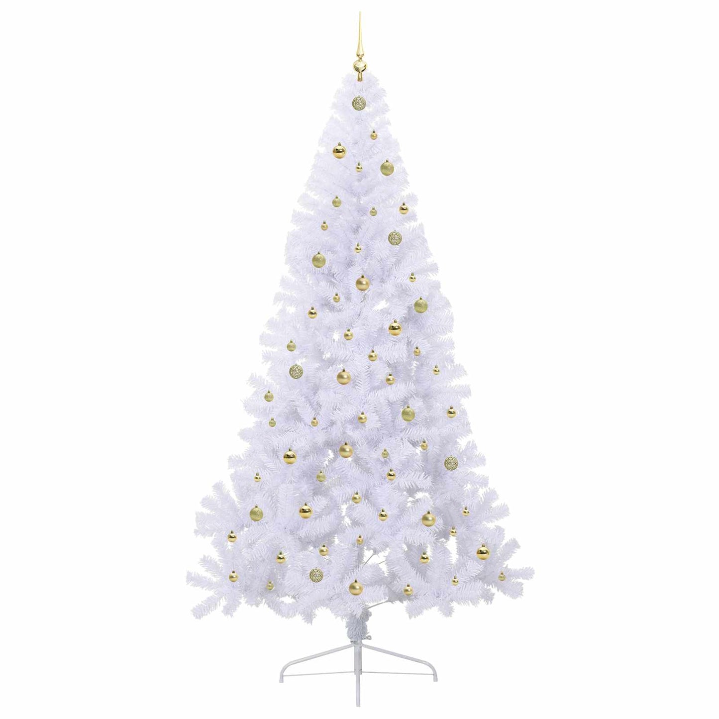 Kunstkerstboom met 300 LED Wit 240 cm PVC en staal