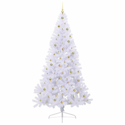 Kunstkerstboom met 300 LED Wit 240 cm PVC en staal