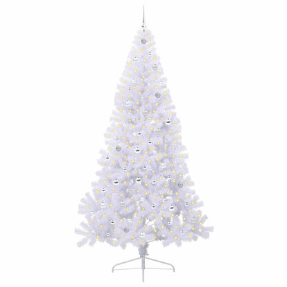 Kunstkerstboom met 300 LED Wit 240 cm PVC en staal