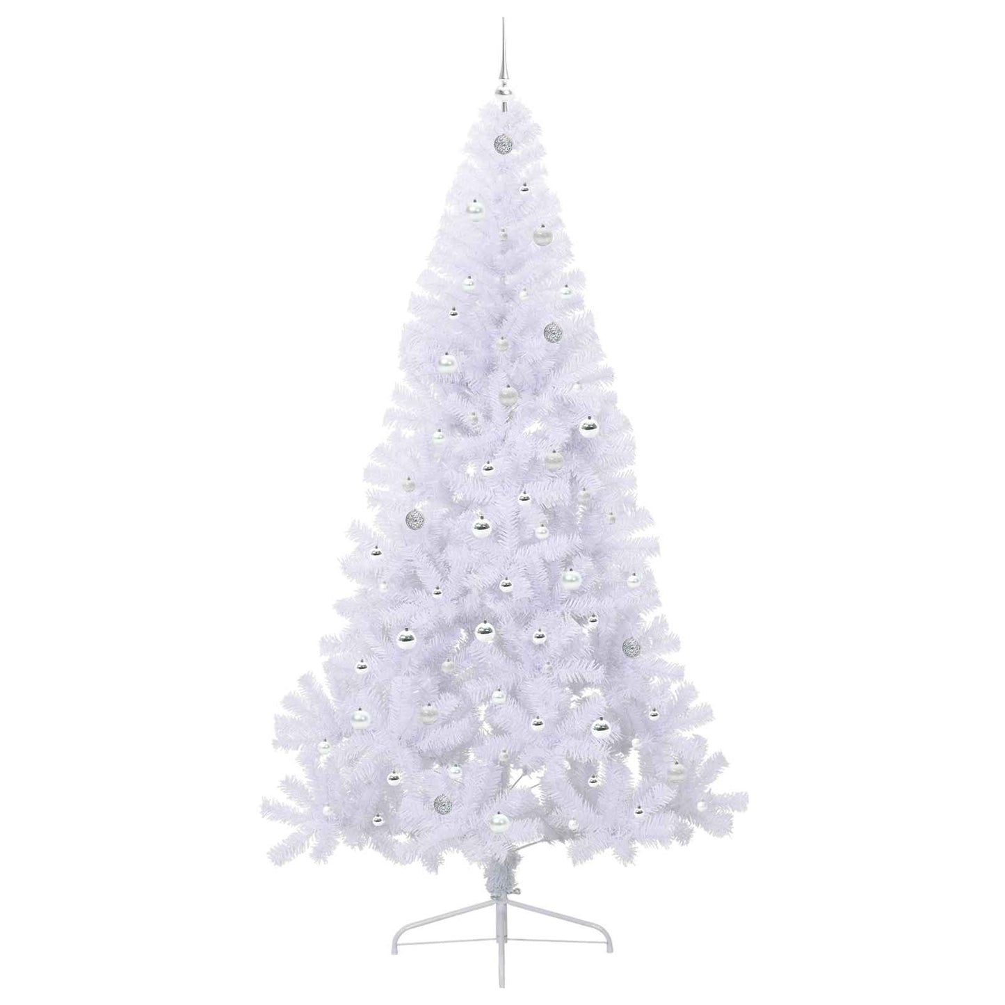 Kunstkerstboom met 300 LED Wit 240 cm PVC en staal