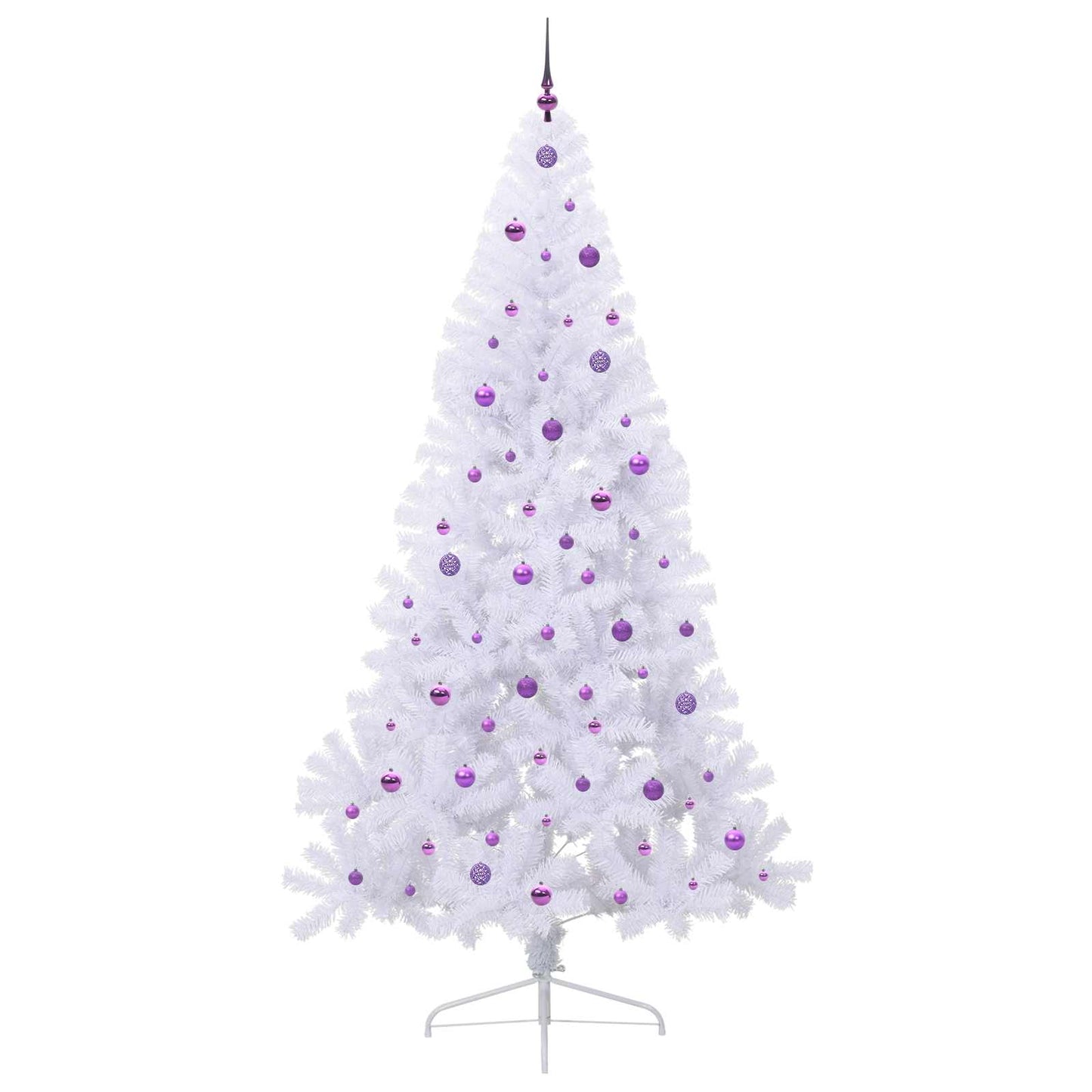 Kunstkerstboom met 300 LED Wit 240 cm PVC en staal