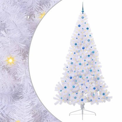 Kunstkerstboom met 300 LED Wit 240 cm PVC en staal