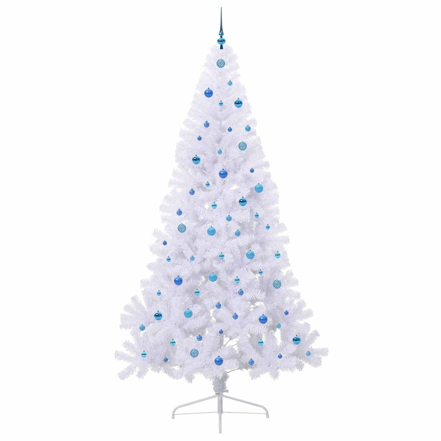 Kunstkerstboom met 300 LED Wit 240 cm PVC en staal