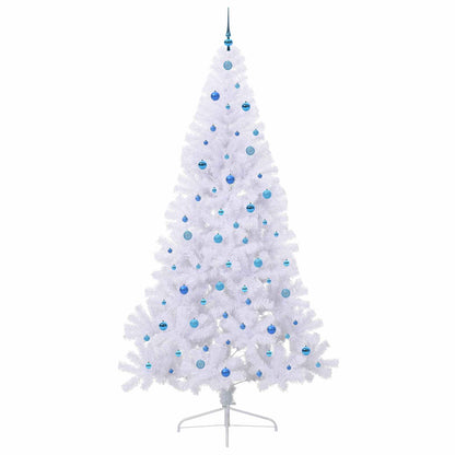 Kunstkerstboom met 300 LED Wit 240 cm PVC en staal