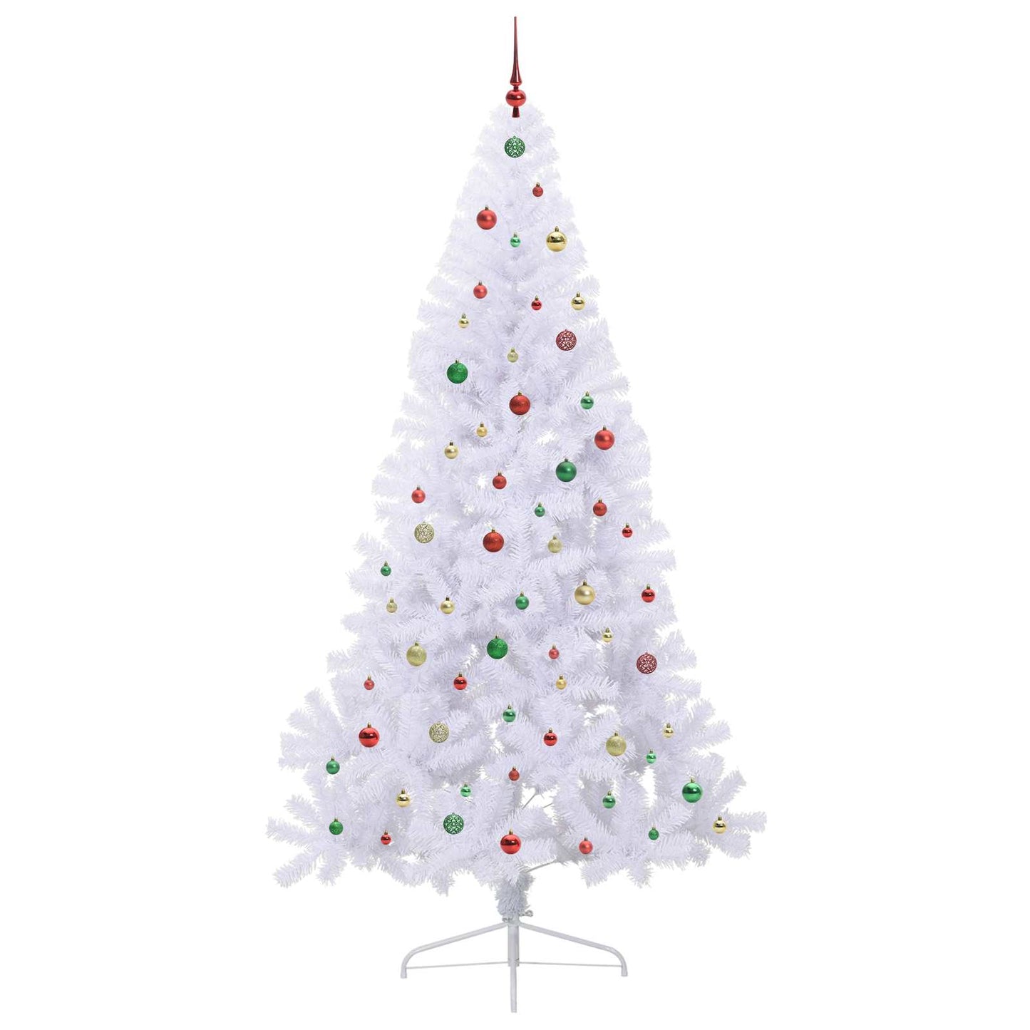 Kunstkerstboom met 300 LED Wit 240 cm PVC en staal