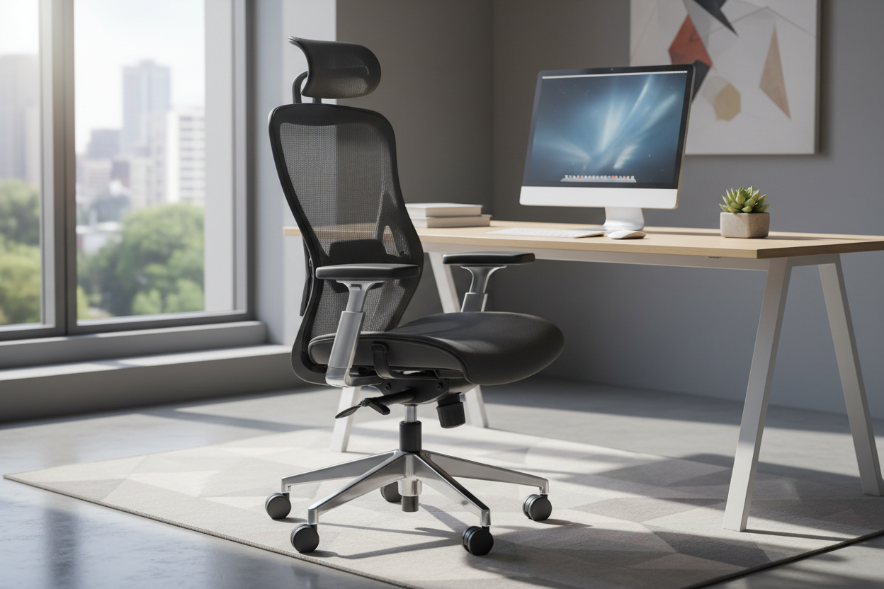 Kantoor banner met bureaustoel